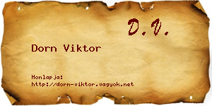 Dorn Viktor névjegykártya